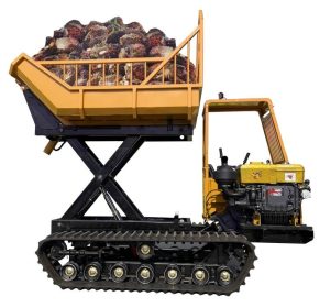 Crawler dumper, angkutan kelapa sawit, dumper sawit, kayu, alat berat angkut kayu